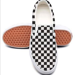 Checker board slip on shoes